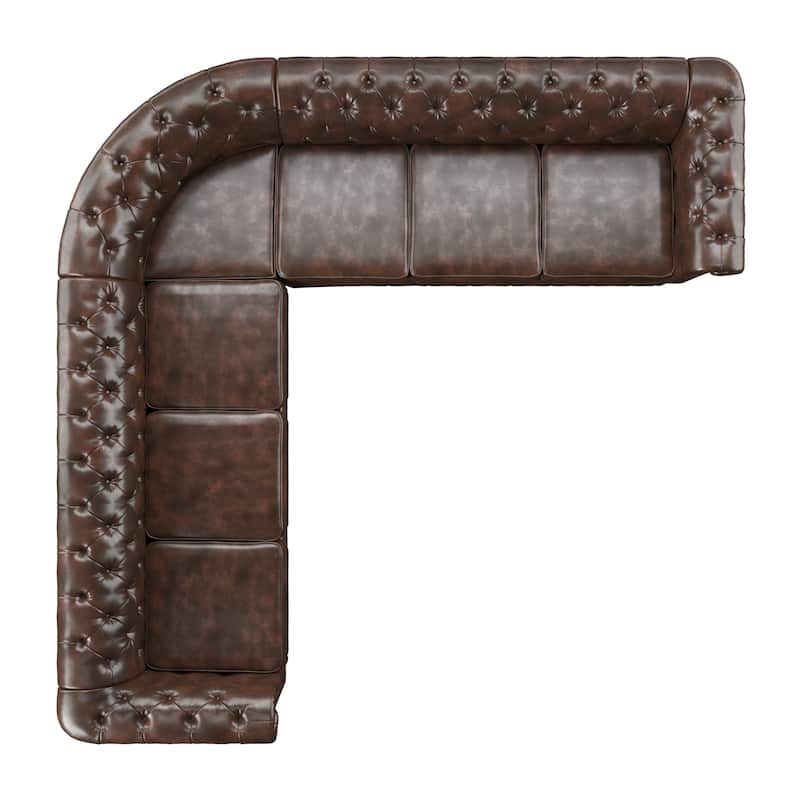 Knightsbridge Chesterfield L-shaped Sectional by iNSPIRE Q Artisan