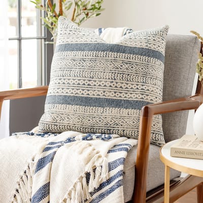 Josie Global Geometric Stripes Throw Pillow