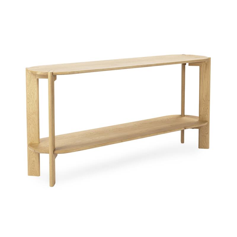 Kering Oak Wood Oval Console Table by Kosas Home