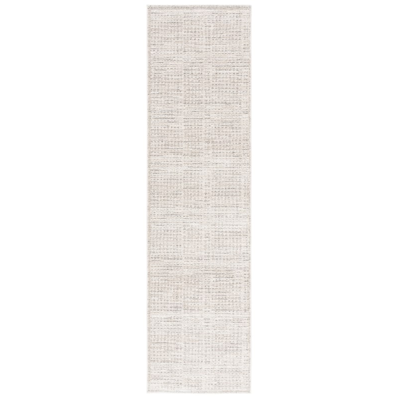 SAFAVIEH Northport Louisiana Modern & Contemporary Rug - 2'2" x 8' Runner - Ivory/Dark Grey