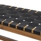 preview thumbnail 10 of 8, Roomfitters Outdoor Bench with Handcrafted Rope Weave Seat, X-Cross Frame Design, Durable and Stylish Seating, Black Woven