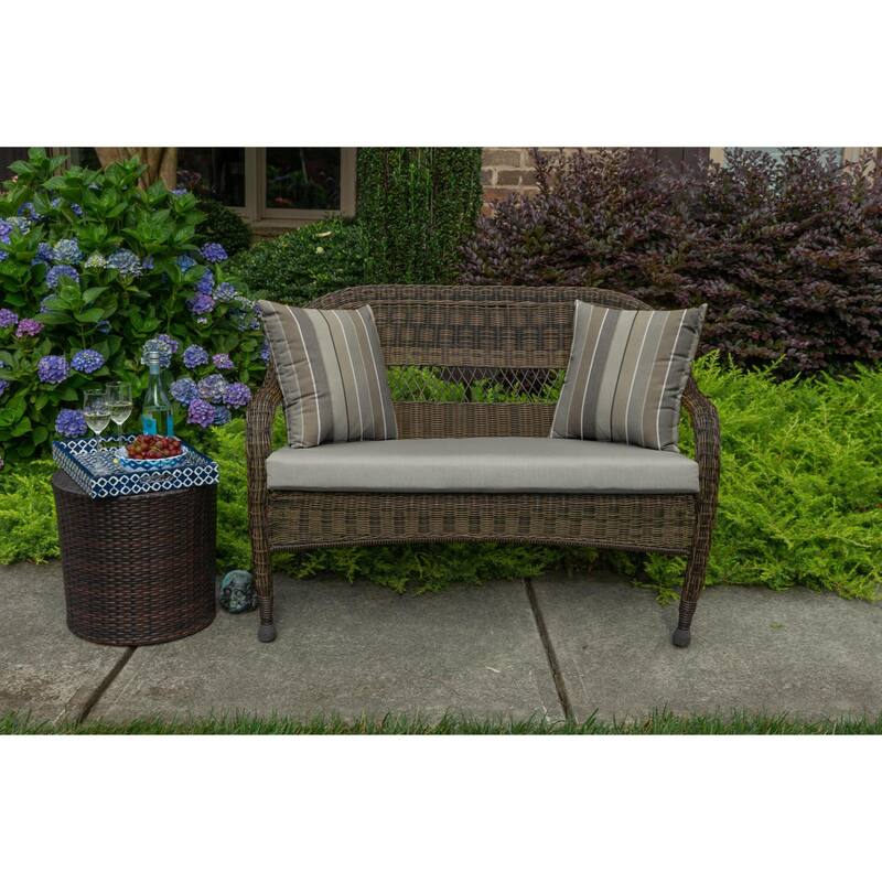 Sunbrella 43.5-inch Solid Color Outdoor Settee Cushion