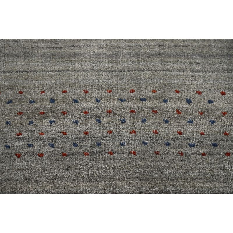 Tribal Gabbeh Oriental Area Rug Hand-Knotted Wool Carpet - 6'6"x 9'9"