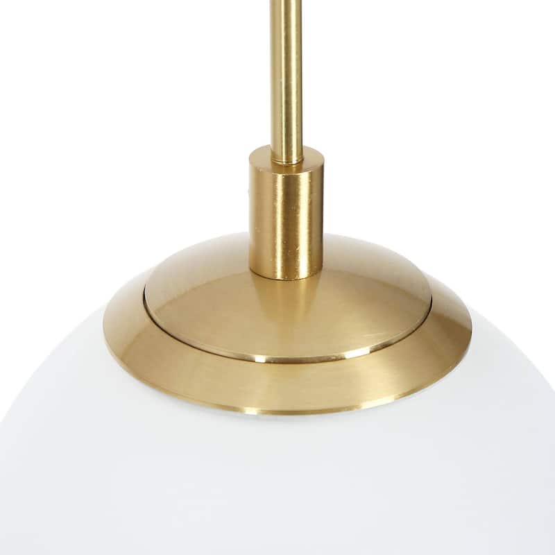 Modern 1-Light Gold LED Pendant Lights Globe Glass Kitchen Island Lights for Dining Room - 4.7" D x 8.5" H