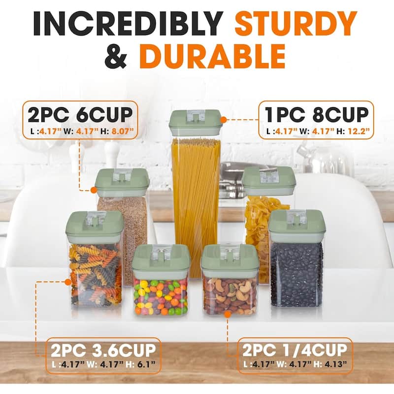 Cheer Collection 7-piece Stackable Airtight Food Storage Container Set
