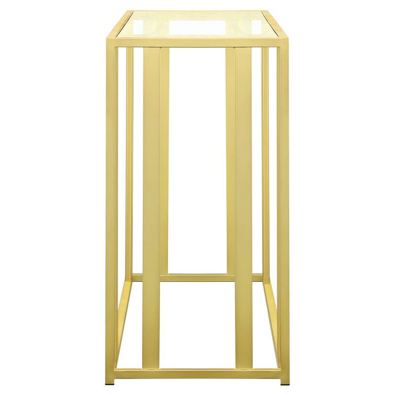Adri Glass Top Entryway Sofa Console Table