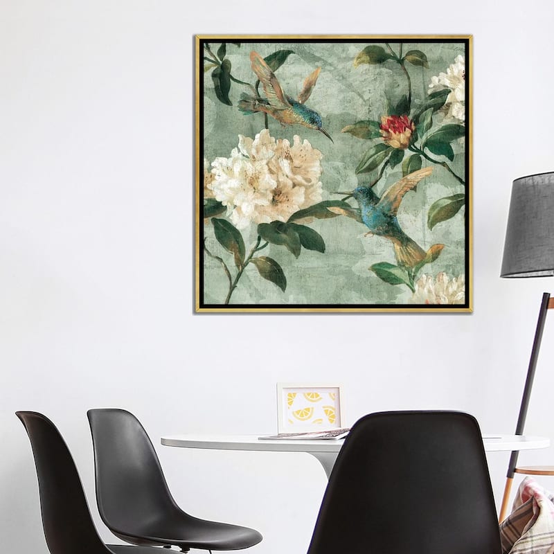 iCanvas "Birds Of A Feather I" by Renee Campbell Framed Canvas Print