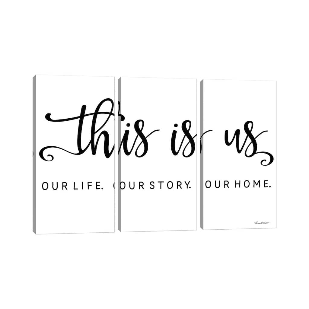 iCanvas "This is Us" by Karen Tribett 3-Piece Canvas Wall Art Set