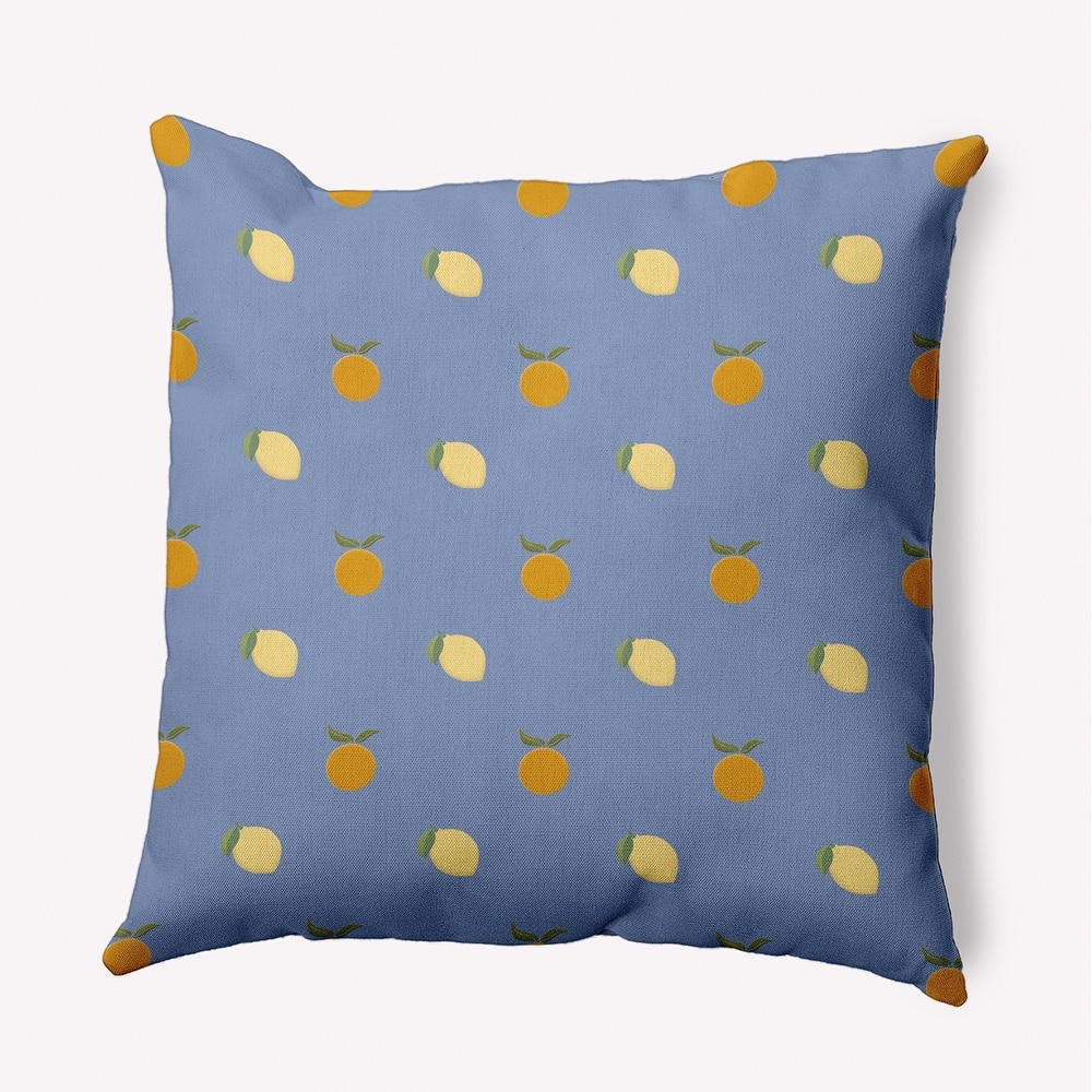 Oranges and Lemons Pattern Decorative Throw Pillow