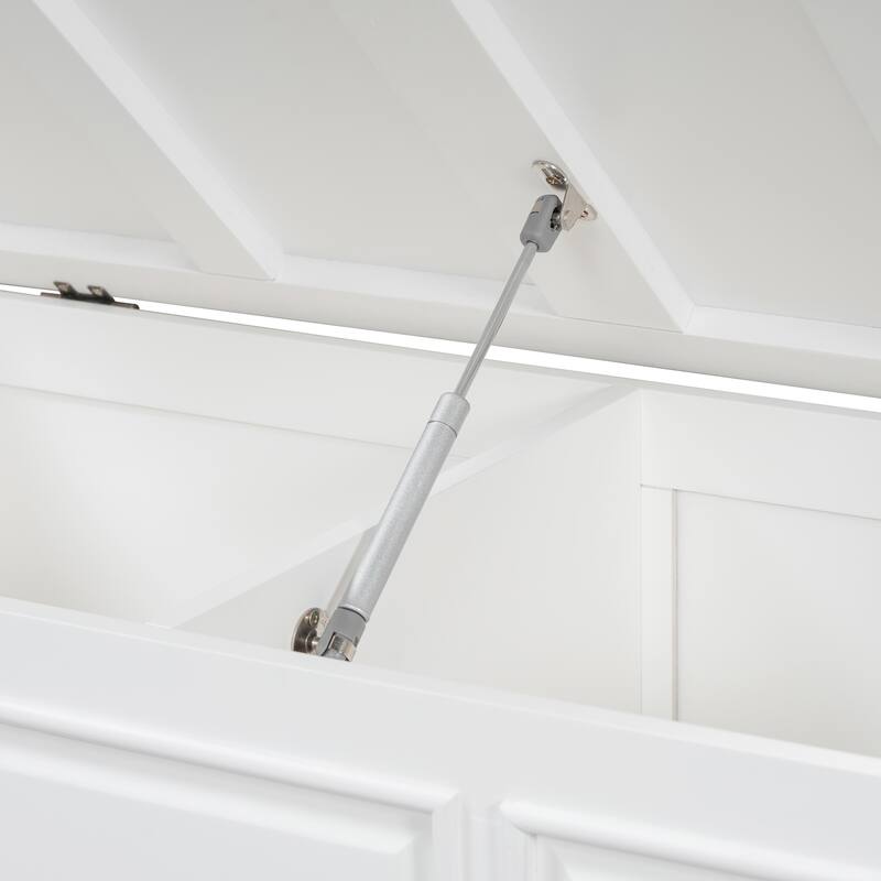 41.7" Retro Shoe Storage Bench with Safe Soft-Close Devices and Cushion