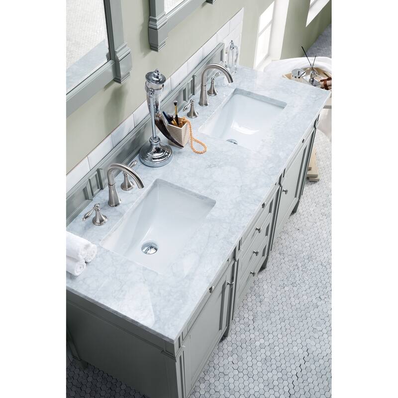 James Martin Vanities Brittany 60" Double Vanity, Urban Gray