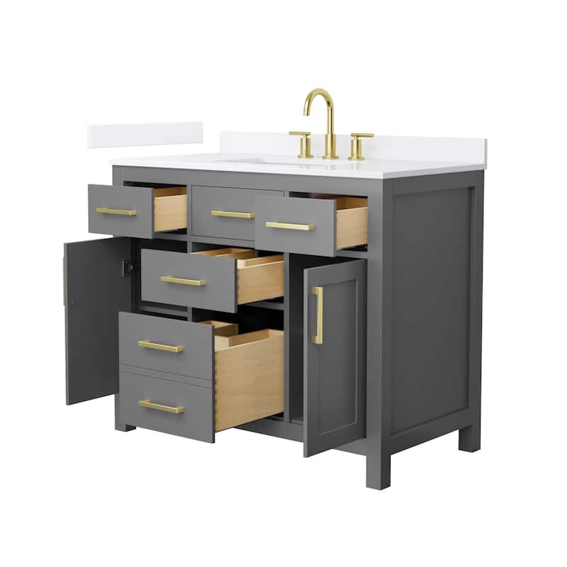 Wyndham Collection WCG2424-42S-QTZ-US3MXX Beckett 42" Free Standing