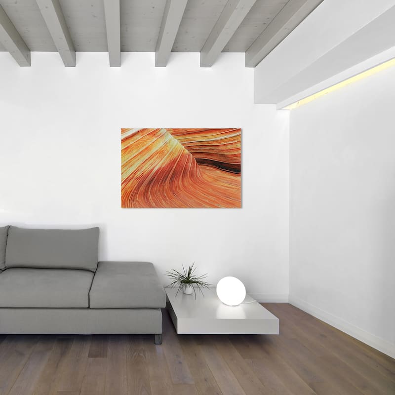 "Painted Canyon" Frameless Free Floating Tempered Glass Panel Graphic Wall Art