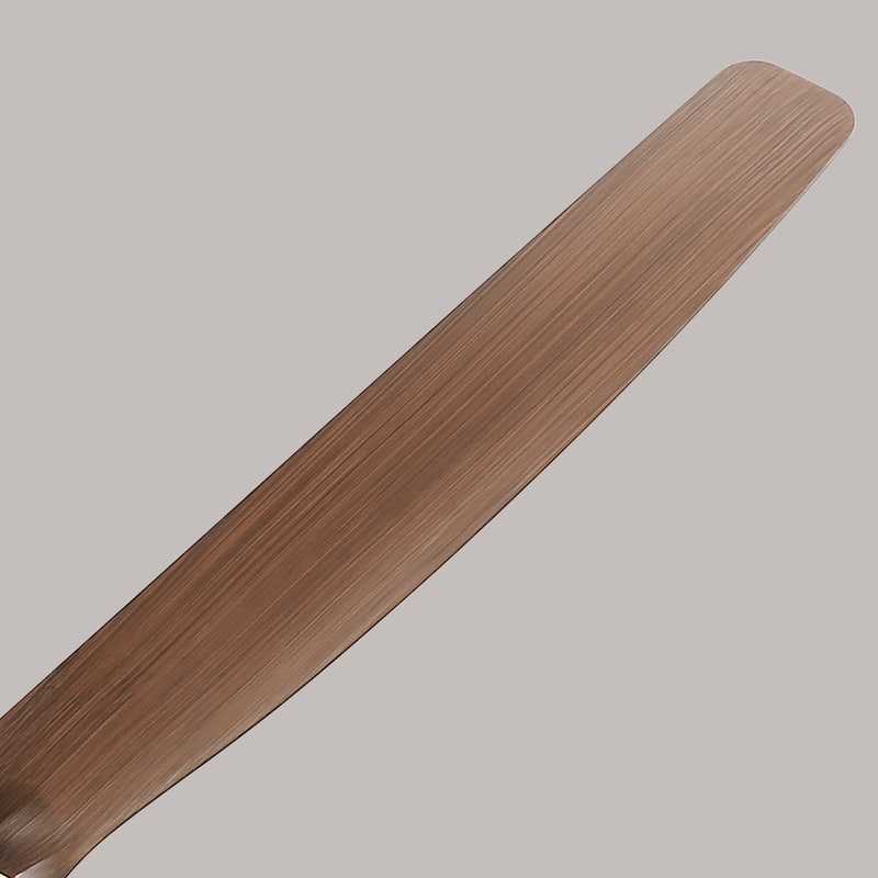 72" Gold Transitional Walnut 8 ABS Blades Propeller Ceiling Fan with Dimmable LED Light and Remote Control, DC Motor