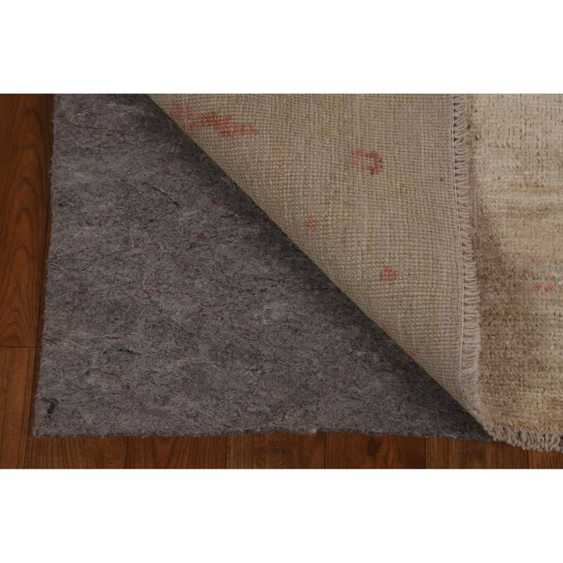 Traditional Oushak Turkish Oriental Area Rug Hand-knotted Wool Carpet - 3'10" x 4'10"