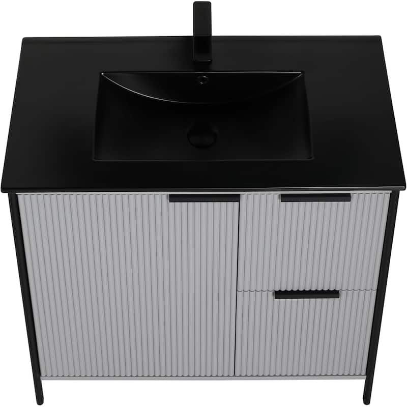 Blossom 36 Inch All Wood Freestanding Bathroom Vanity with Sink