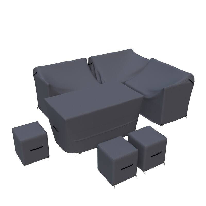 Forever Patio Outdoor Conversation Set Furniture Cover 7-Piece - 27 x 45 x 27