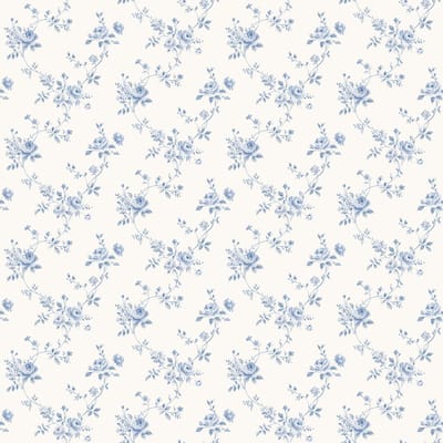 Galerie Wallcoverings Miniatures 3 Rose Floral Trail Design Vinyl on Non-woven Matte Wallpaper Roll