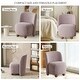 preview thumbnail 3 of 18, Christopher Knight Home - Eliana Modern Teddy Fabric Accent Chair with Curved Backrest and Legs