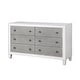 preview thumbnail 1 of 3, 6 Drawers Wooden Dresser in Rustic Gray and Weathered White Rustic Gray and Weathered White - 6-drawer
