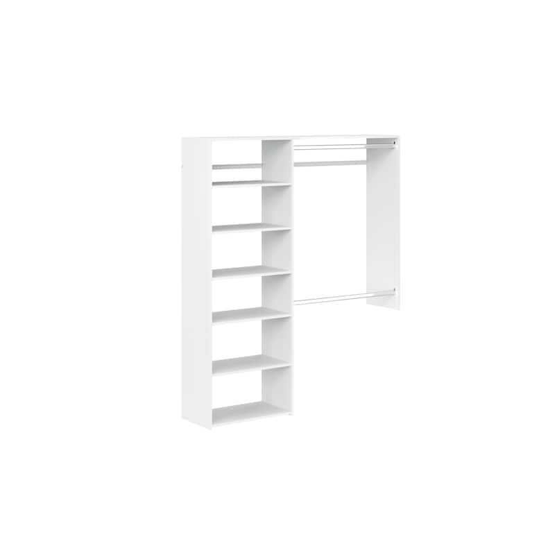 Easy Track 5 Ft. W. Deluxe Plus Laminate Closet Kit - White