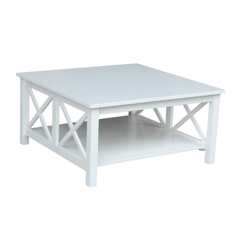International Concepts Hampton Solid Wood Square Coffee Table - 36" x 36" - White