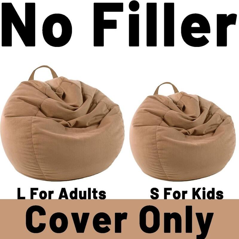 Corduroy Stuffable Bean Bag Chair Cover