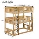 preview thumbnail 7 of 14, Kids and Baby Detachable Triple Bunk Bed with Ladders,Twin over Twin over Twin