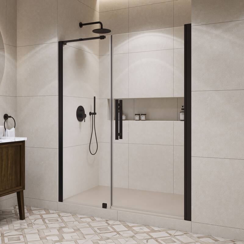Pasadena Alcove Frameless Pivot Shower Door, 2025 - 59" - Black