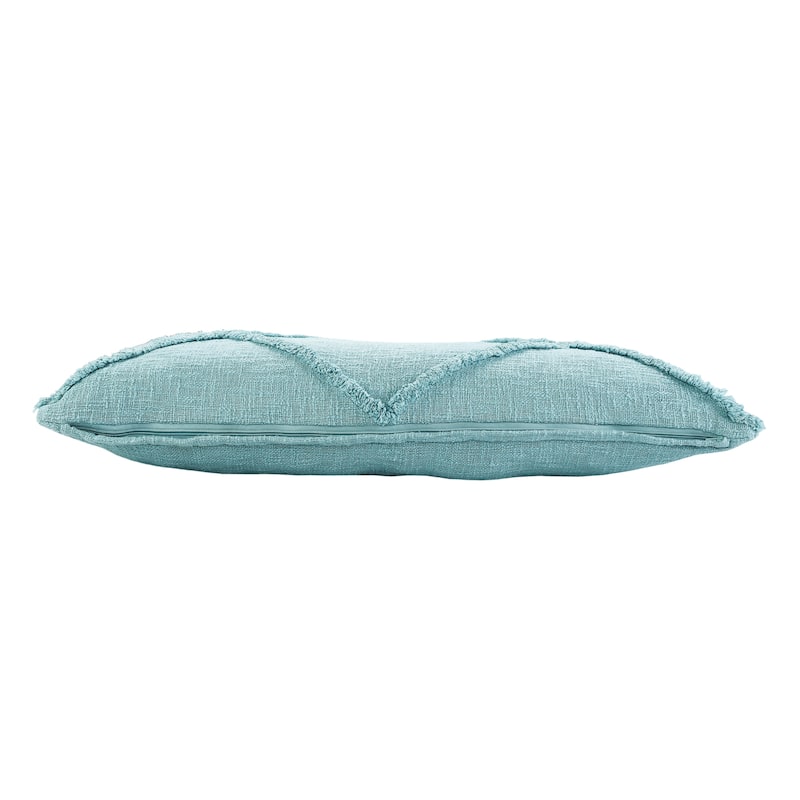 Solid Decorative Diamond Tufted Cotton Throw Pillow