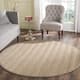 SAFAVIEH Natural Fiber Oceana Herringbone Seagrass Rug - 6' x 6' Round - Natural/Grey
