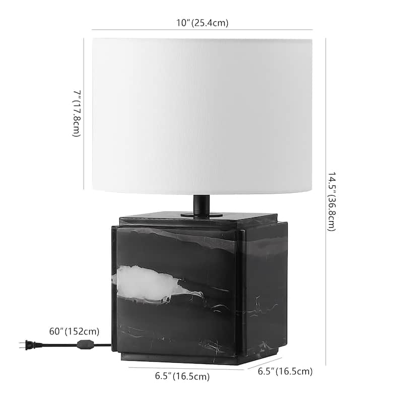 SAFAVIEH Couture Zahra Marble Table Lamp - 10"W x 10"D x 15"H
