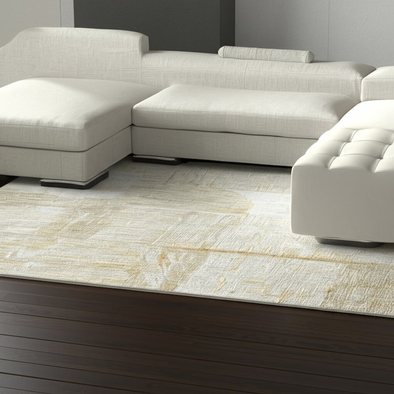 HomeRoots Abstract Modern Rectangle Area Rug - 120.00 in. x 96.00 in. x 0.39 in. - 120.00 in. x 96.00 in.  x 0.39 in.