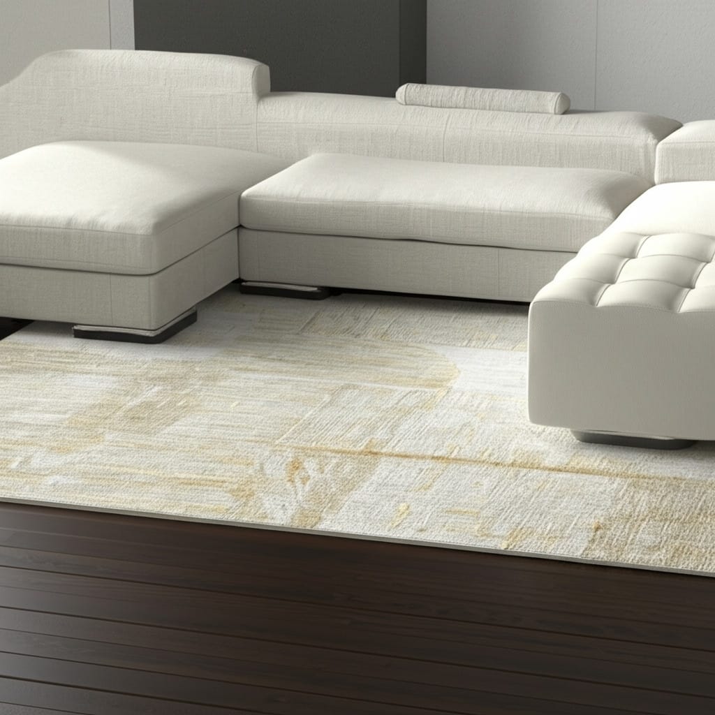 HomeRoots Abstract Modern Rectangle Area Rug - 120.00 in. x 96.00 in. x 0.39 in.