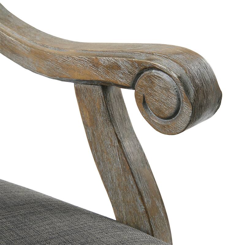 Madison Park Cole Grey Exposed Wood Arm Chair