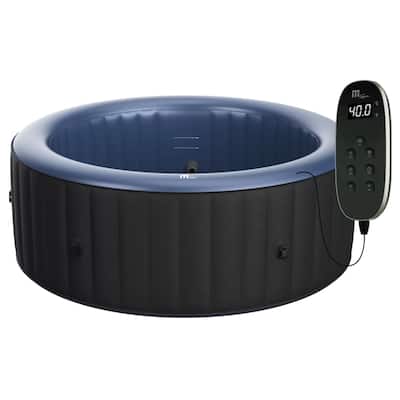 MSpa Round Inflatable Bubble Massage Spa, 4 to 6 Person Outdoor Hot Tub, Bergen - 57.3