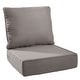 preview thumbnail 90 of 120, Gymojoy 24"x24"x6" Thick Cushions & Pillows Set - Deep Seat Indoor/Outdoor Water & Fade Resistant Grey - One Set