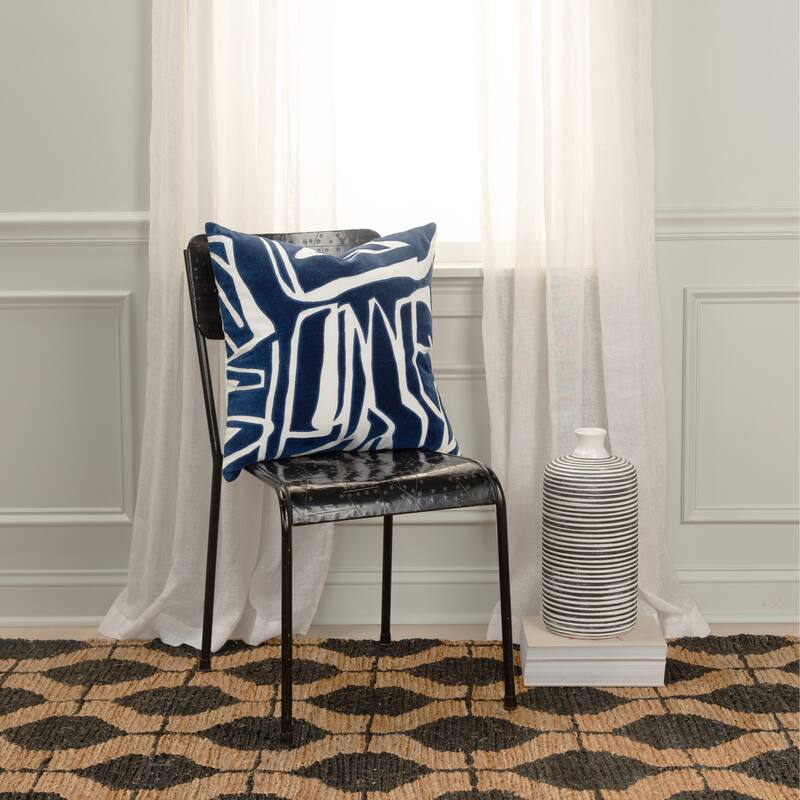 Rizzy Home Contemporary Poly Filled Pillow - 20" x 20"