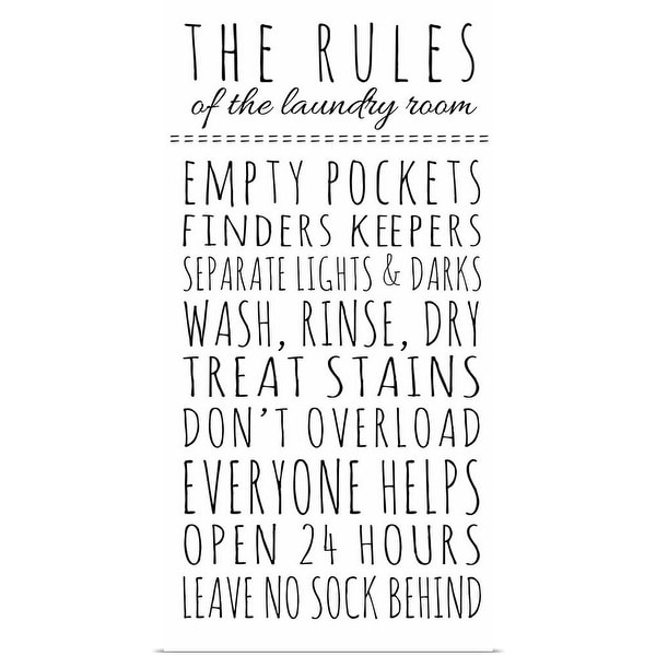 Printable Laundry Room Rules