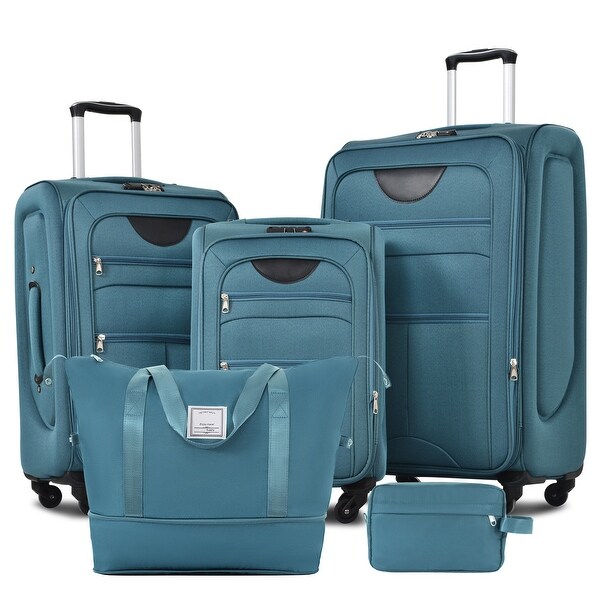 Lightweight Expandable Luggage Set with TSA Lock, Duffel Bag & 4