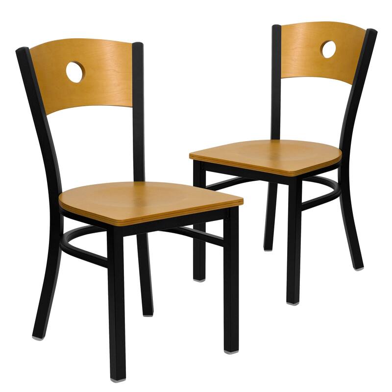 2 Pk. Circle Back Metal Restaurant Chair