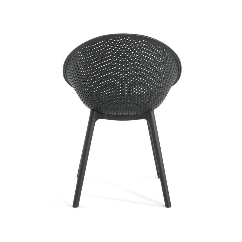Brava Indoor/Outdoor Modern Dining Chairs Lightweight & Durable (Set of 2) by Christopher Knight Home