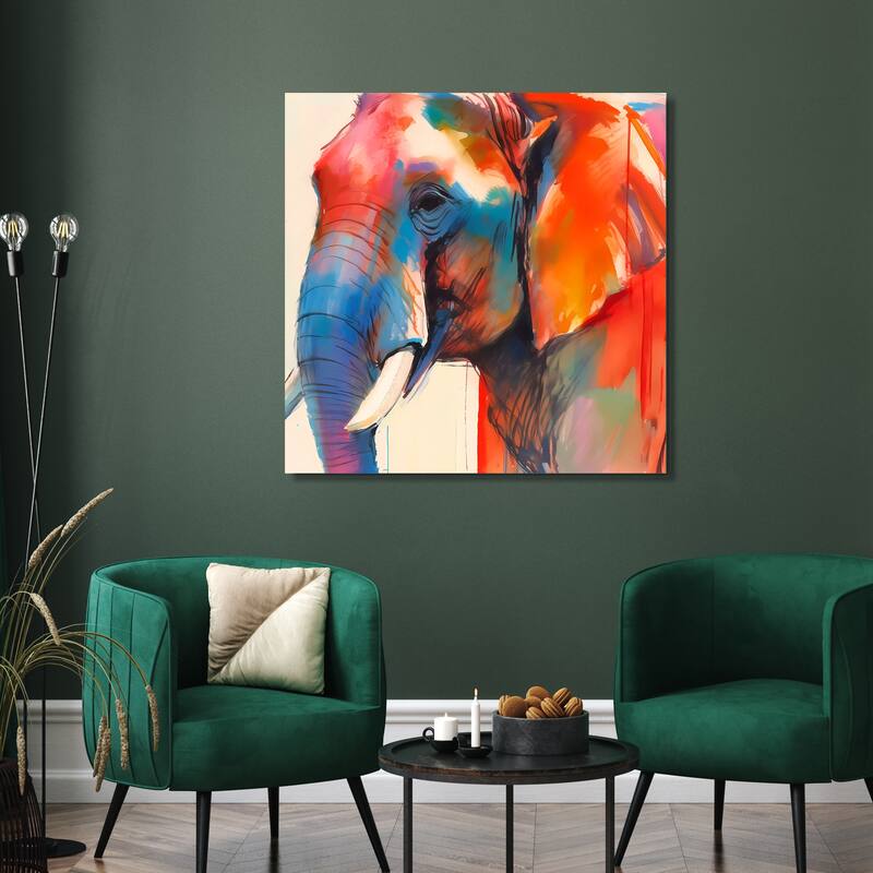 Empire Art Direct Vibrant Majesty I Printed Tempered Glass Wall Art - Multi-Color