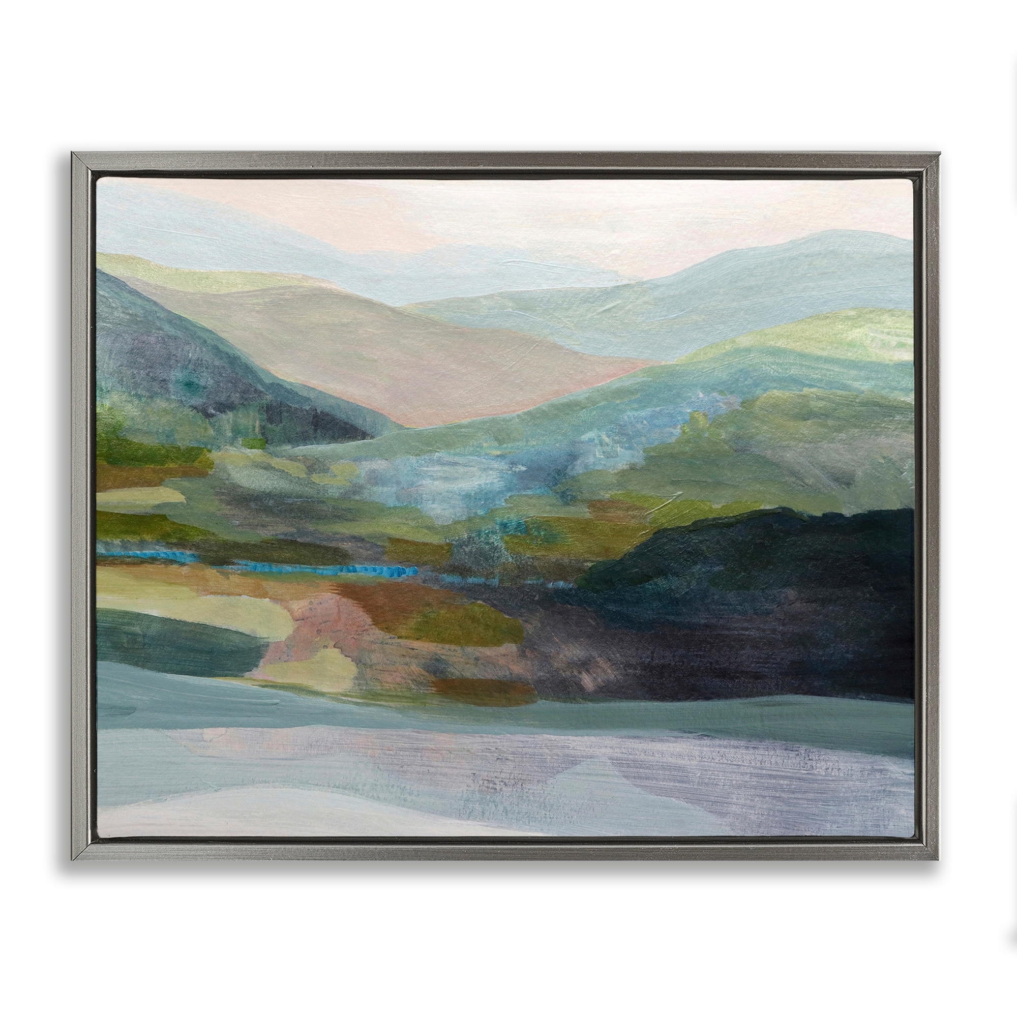 Stupell Misty Morning Mountain Gradient Framed Floater Canvas Wall Art Design By Farren Lee
