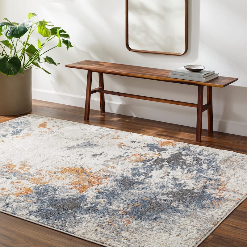 Valet Casual Abstract Area Rug - Blue/Multi - 5' 3" x 7'
