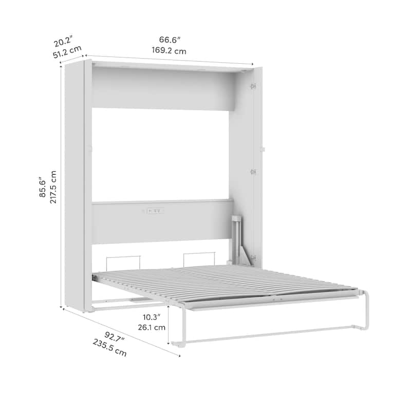 Bestar Avalon 67W Queen Murphy Bed for Multipurpose Spaces