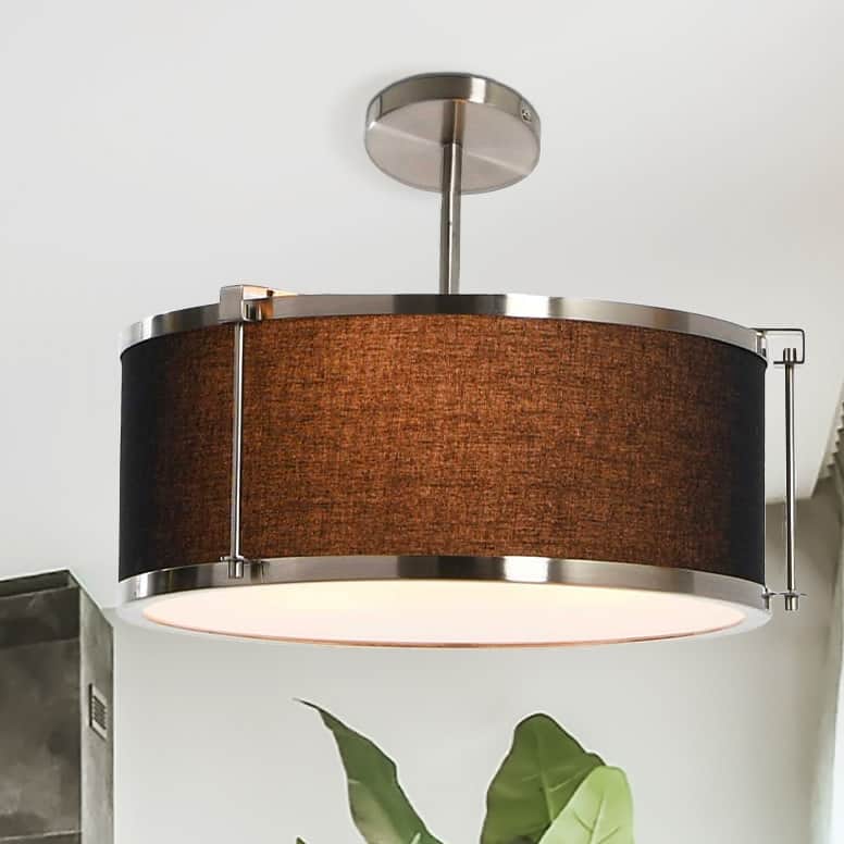 Robert Stevenson Lighting Harrison- Metal Ceiling Light with Shade - N/A