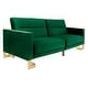 preview thumbnail 12 of 11, SAFAVIEH Tribeca Emerald Brass Foldable Futon Bed - 75.6" W x 31.1" D x 33.3" H