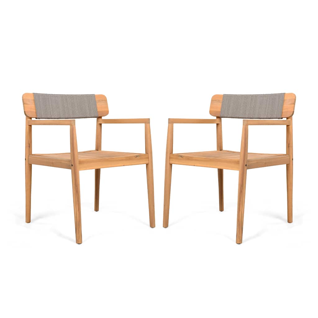 Dining Chairs Outdoor Armchairs Set of 2 with Wood Frame, Office Chair Reception Chair Side Chair Leisure Chair
