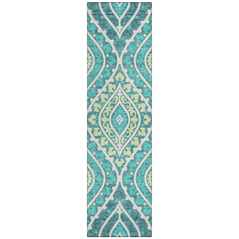 Machine Washable Indoor/ Outdoor Chantille Ttransitional Medallion Rug